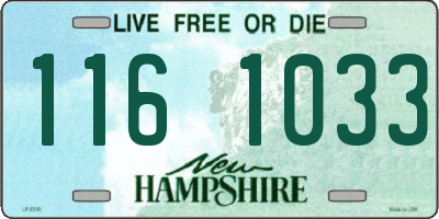 NH license plate 1161033