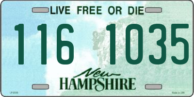 NH license plate 1161035