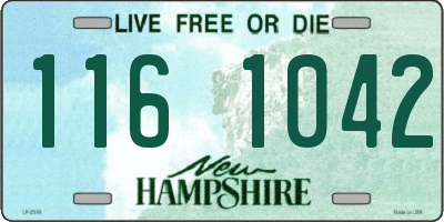 NH license plate 1161042
