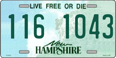 NH license plate 1161043