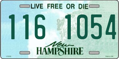 NH license plate 1161054