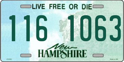NH license plate 1161063