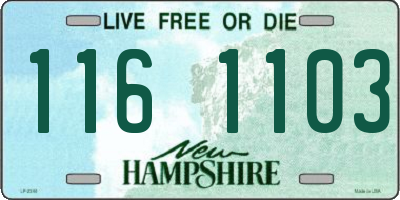 NH license plate 1161103