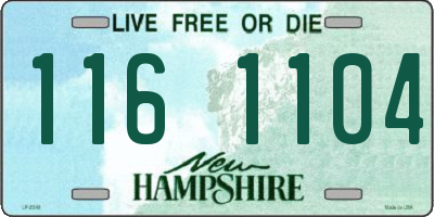 NH license plate 1161104