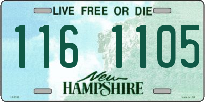 NH license plate 1161105
