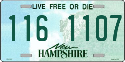 NH license plate 1161107