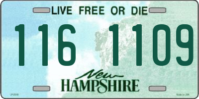 NH license plate 1161109