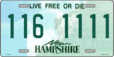 NH license plate 1161111