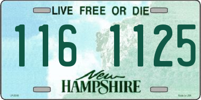 NH license plate 1161125