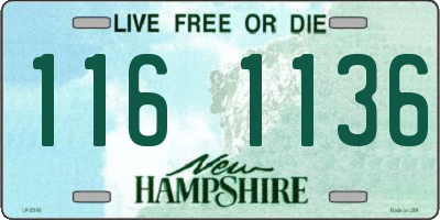 NH license plate 1161136