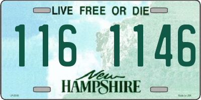 NH license plate 1161146