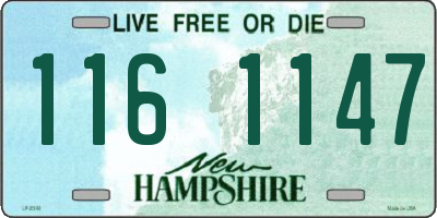 NH license plate 1161147