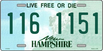 NH license plate 1161151