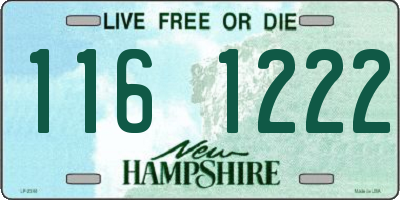 NH license plate 1161222