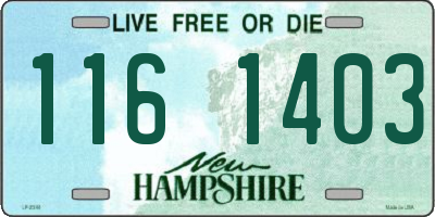 NH license plate 1161403
