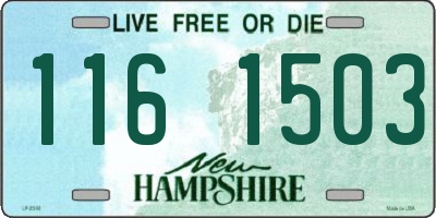 NH license plate 1161503
