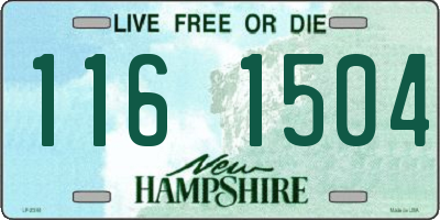 NH license plate 1161504