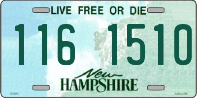 NH license plate 1161510