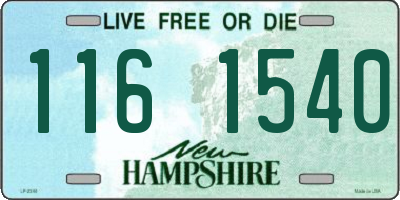NH license plate 1161540