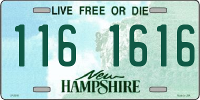 NH license plate 1161616