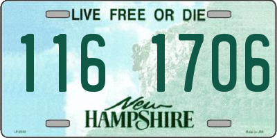 NH license plate 1161706