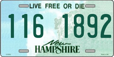 NH license plate 1161892