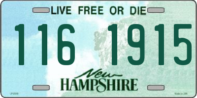 NH license plate 1161915