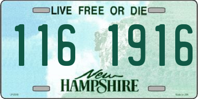NH license plate 1161916