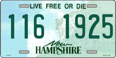 NH license plate 1161925