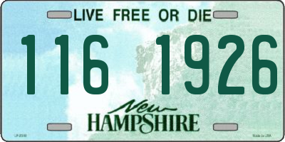 NH license plate 1161926
