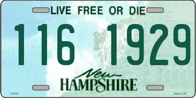 NH license plate 1161929