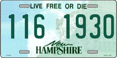 NH license plate 1161930
