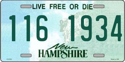 NH license plate 1161934