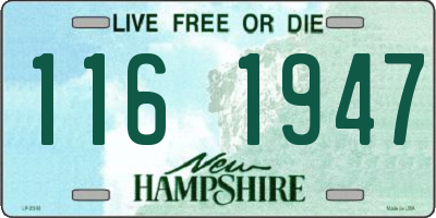 NH license plate 1161947