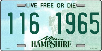 NH license plate 1161965