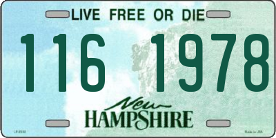 NH license plate 1161978