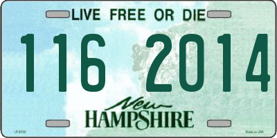 NH license plate 1162014