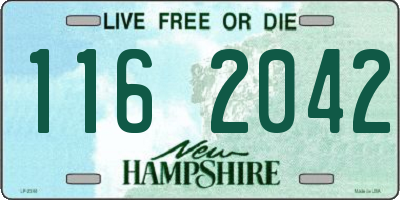 NH license plate 1162042