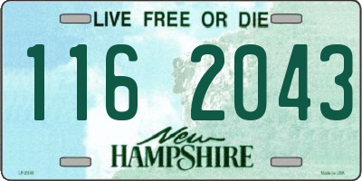 NH license plate 1162043