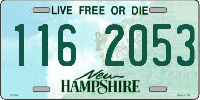 NH license plate 1162053