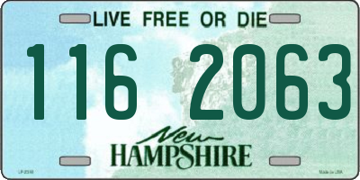 NH license plate 1162063