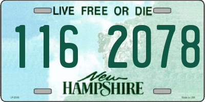 NH license plate 1162078