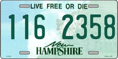NH license plate 1162358