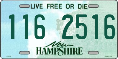 NH license plate 1162516