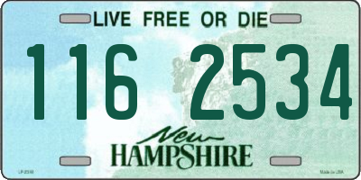 NH license plate 1162534