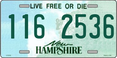 NH license plate 1162536
