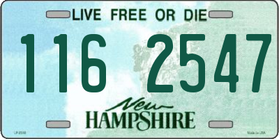 NH license plate 1162547