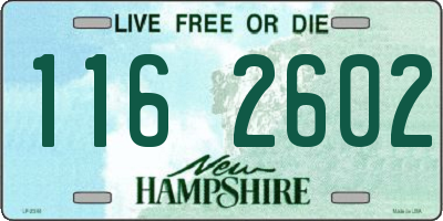 NH license plate 1162602