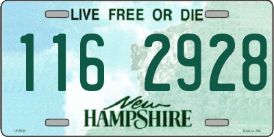 NH license plate 1162928