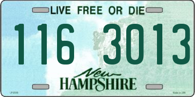 NH license plate 1163013